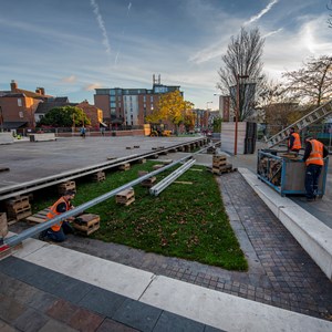 Ice rink build November 2021