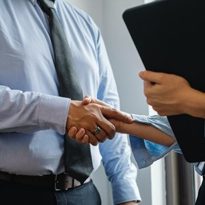 Business people shaking hands