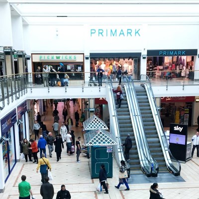View inside the Haymarket Shopping Centre