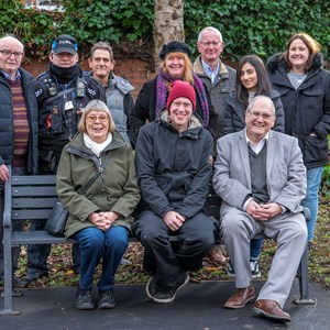 Picture shows members of the local community, parks staff and Cllrs Waddington (front left) and Cassidy (back left) at the pocket park in Vernon Street