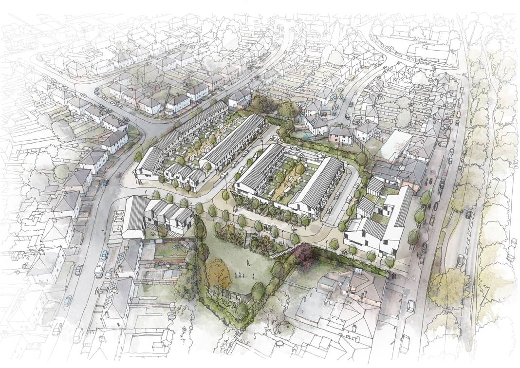 Artist's impression of Newry/Southfield development