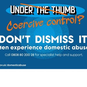 A poster from the male domestic abuse awareness campaign