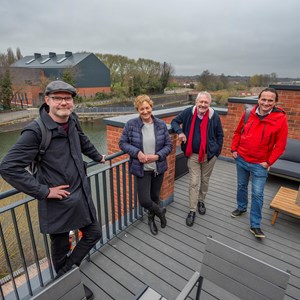 City mayor and council representatives at the Keepmoat Waterside development