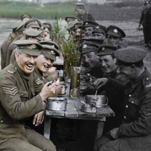 Colourised footage artistic rendition 2018 – THEY SHALL NOT GROW OLD by WingNut Films with Peter Jackson. Original black and white film © IWM.