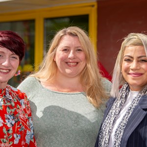 Picture shows l-r Ciara Audley, Cllr Sarah Russell, Farah Hussain