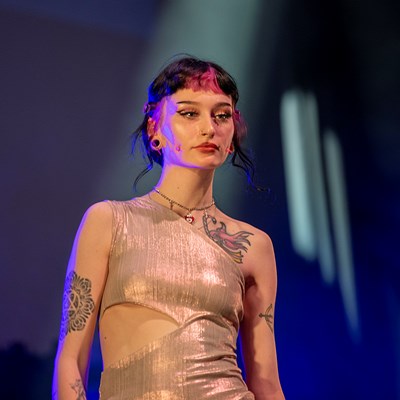A model at the fashion show held by Fashion-Enter in Leicester