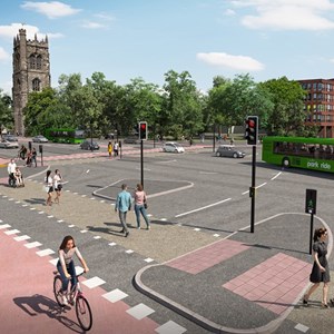 Artist's impression of the proposed St Margaret's junction improvements