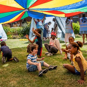 children at a mini playday