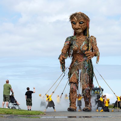 Storm the 10-metre giant puppet