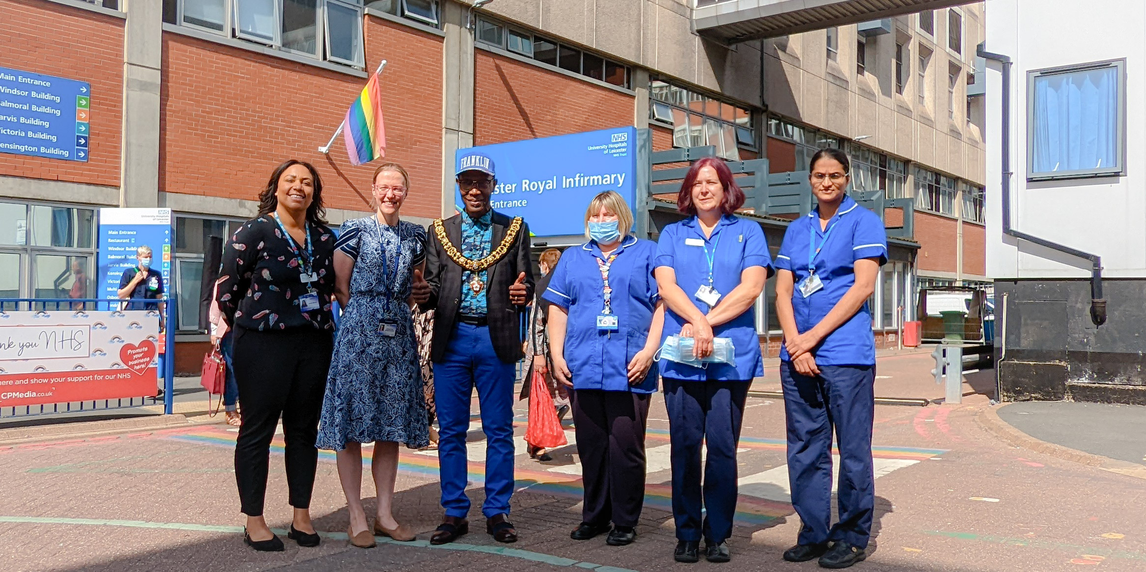 The Lord Mayor met patients and staff at Leicester Royal Infirmary