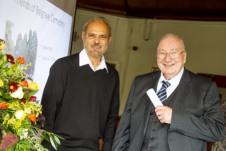 Cllr Clair & John Dixey from Friends of Belgrave Cemetery