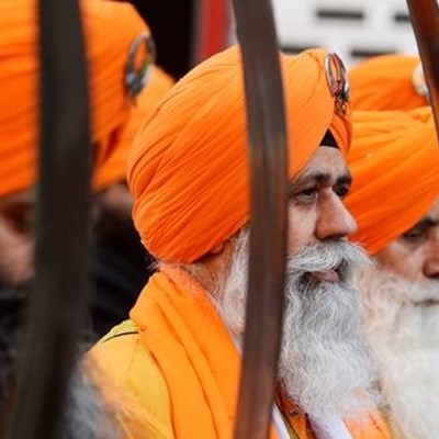 Sikhs celebrating Nagar Kirtan
