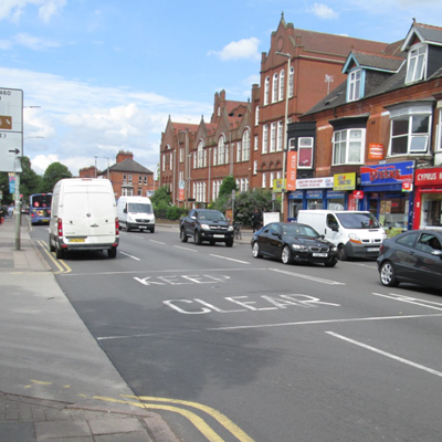 The area of Narborough Road involved in the safety scheme