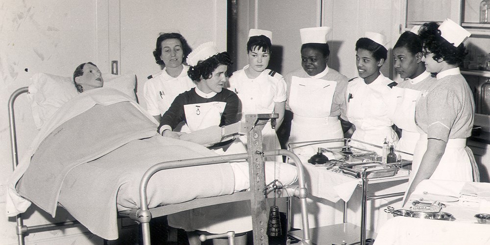 Nurses training at Royal London Hospital. Courtesy: Hornsey Journal
