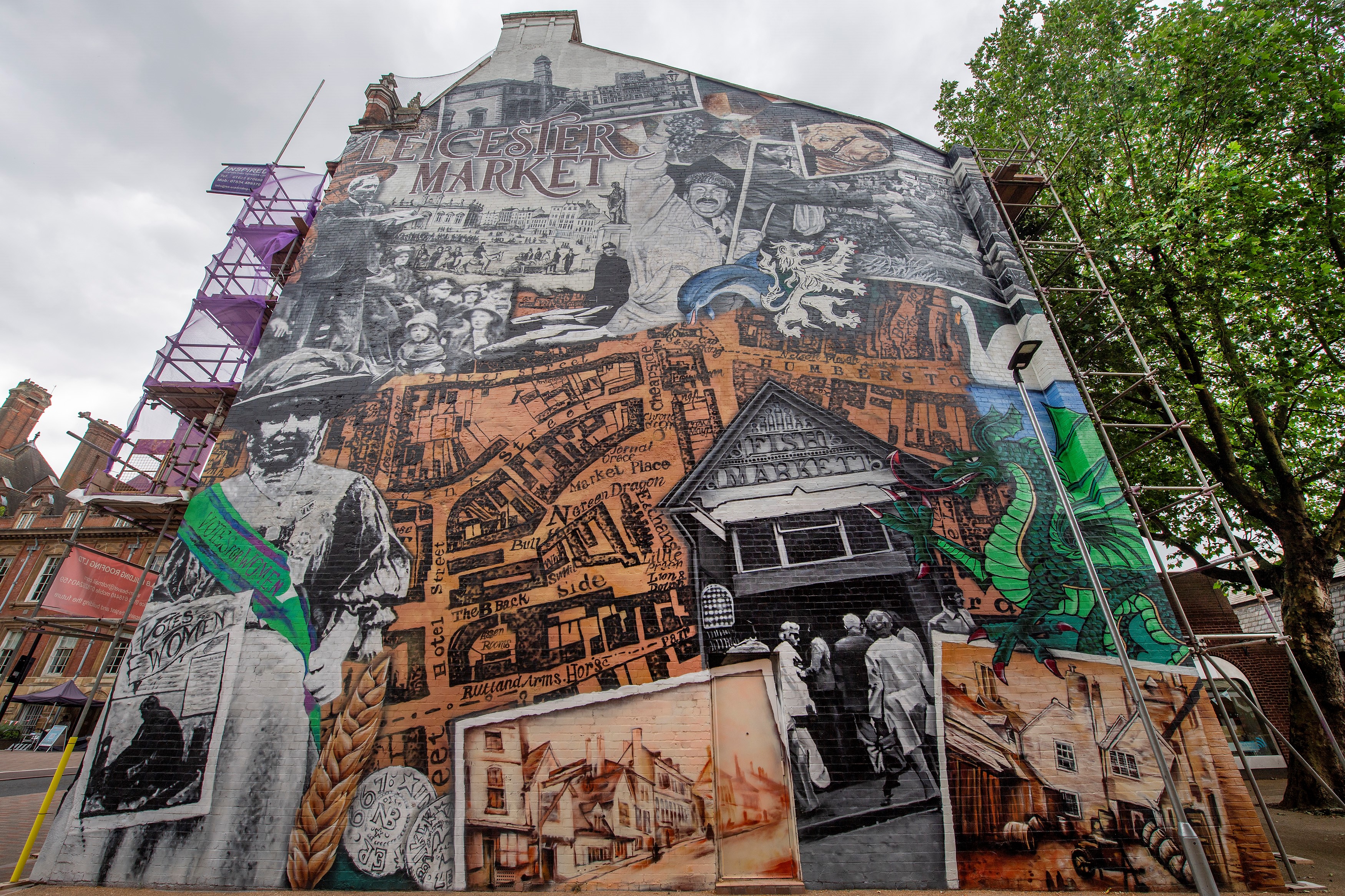 leicester city wall mural