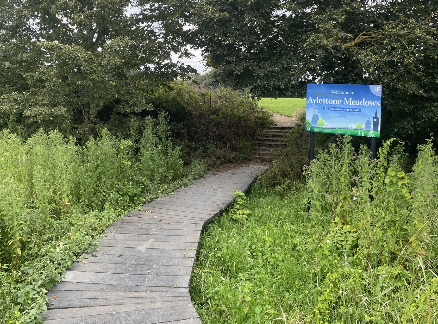 The Kingsway entrance to Aylestone Meadows