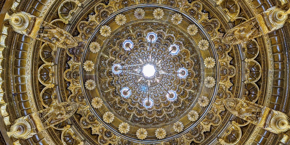 Domed ceiling at the Jain Centre, Leicester