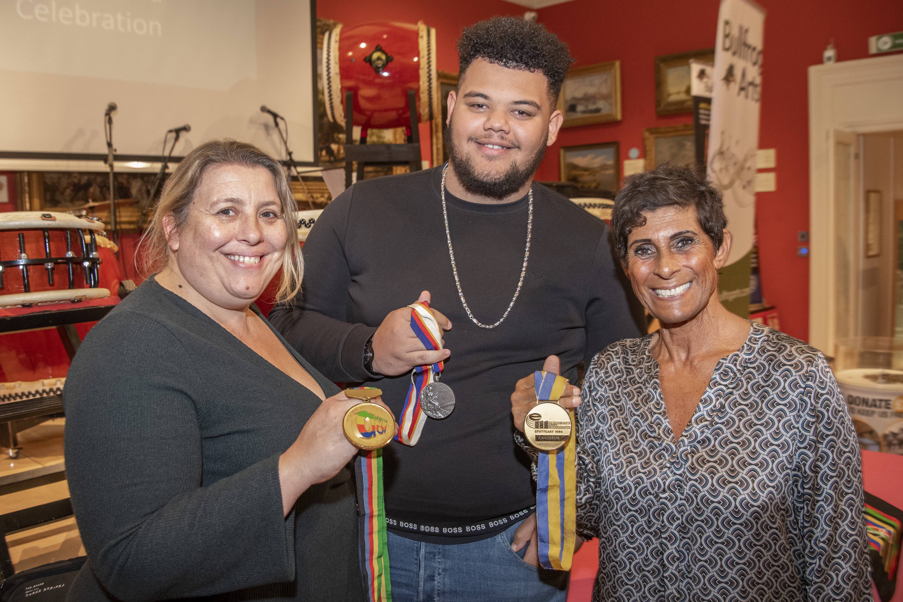 Cllr Sarah Russell, Cye-rus Braithwaite & Fatima Whitbread