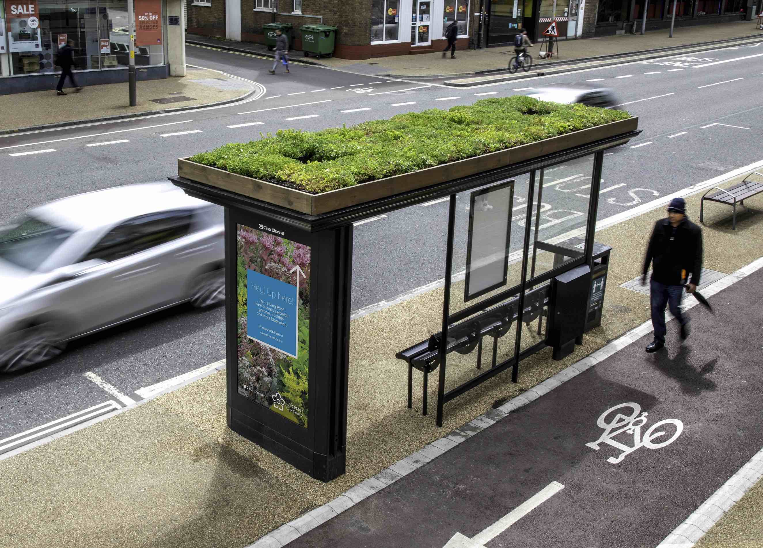 Living roof bus shelter