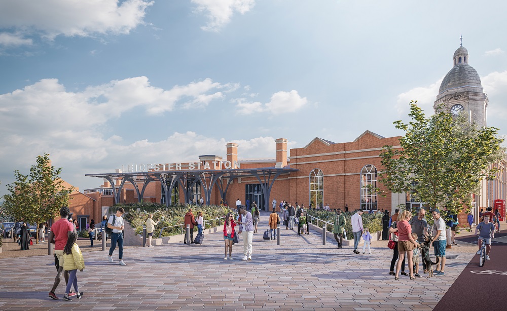 Artist's impression of the revamped railway station entrance