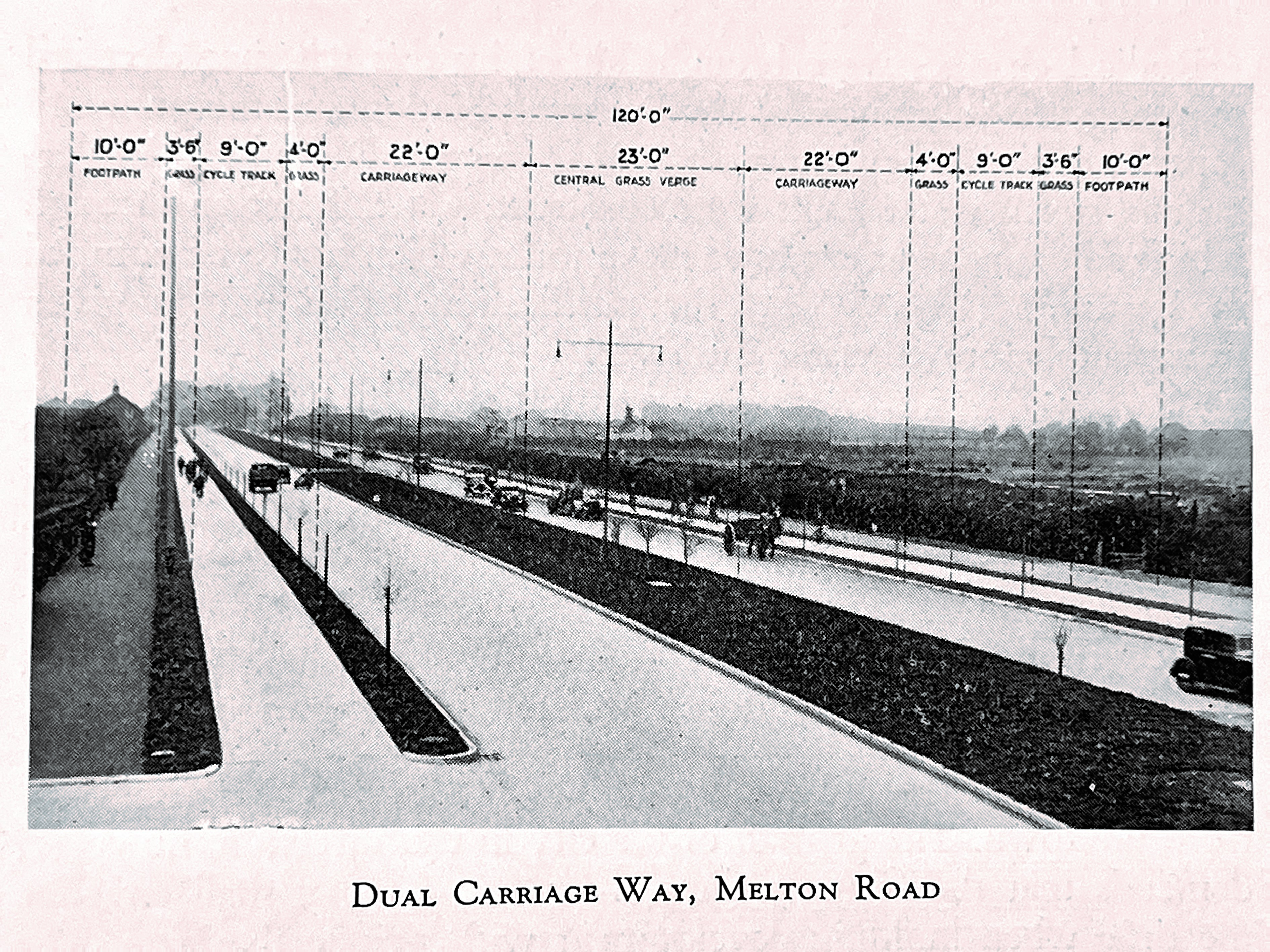 Image showing the layout of Melton Road, dating from the 1930s