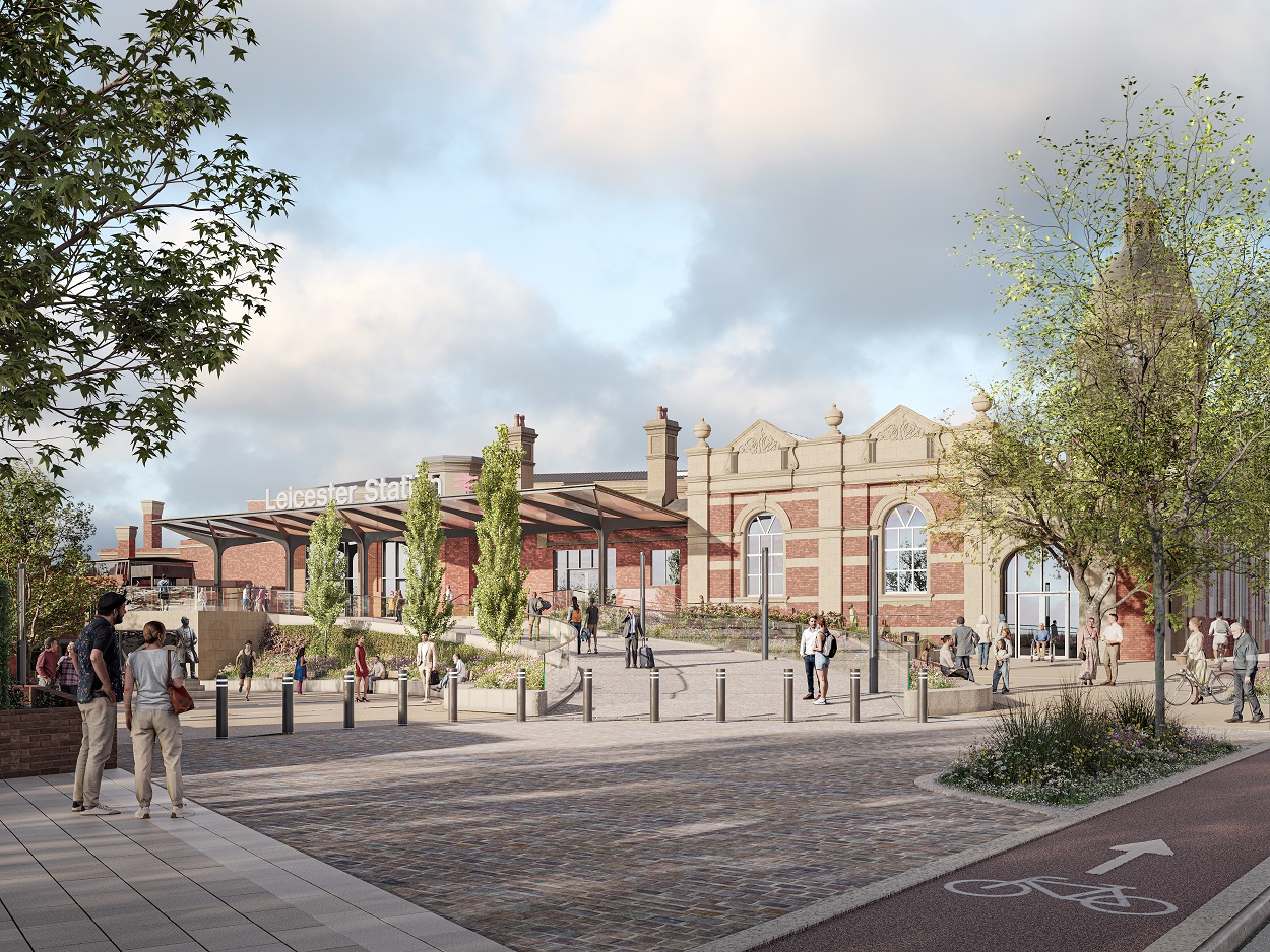 Railway station entrance artist's impression