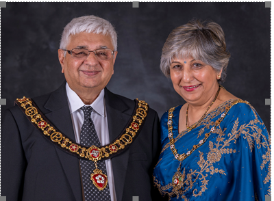 Lord Mayor Cllr Bhupen Dave and Lady Mayoress