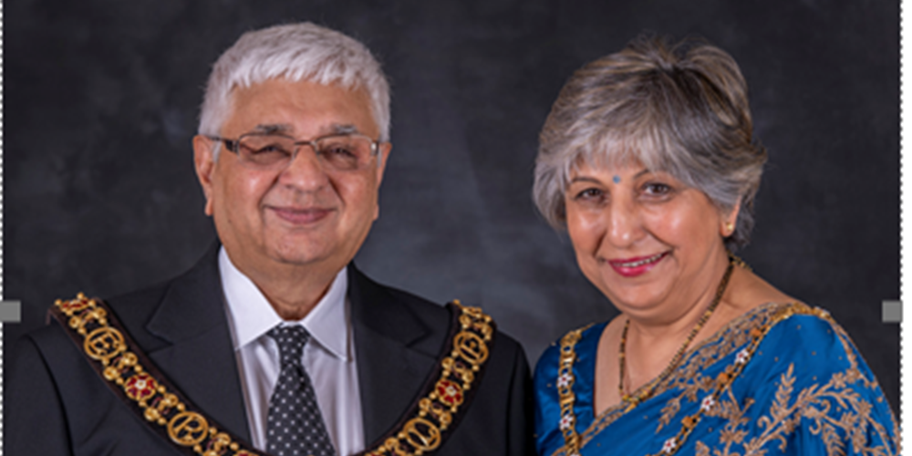 Lord Mayor Cllr Bhupen Dave and Lady Mayoress
