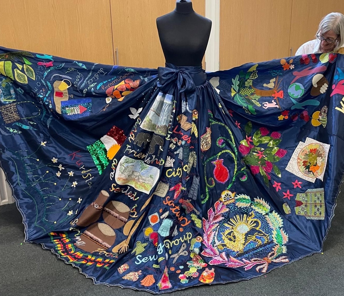 The Welcome Dress created by women supported by Leicester City of Sanctuary