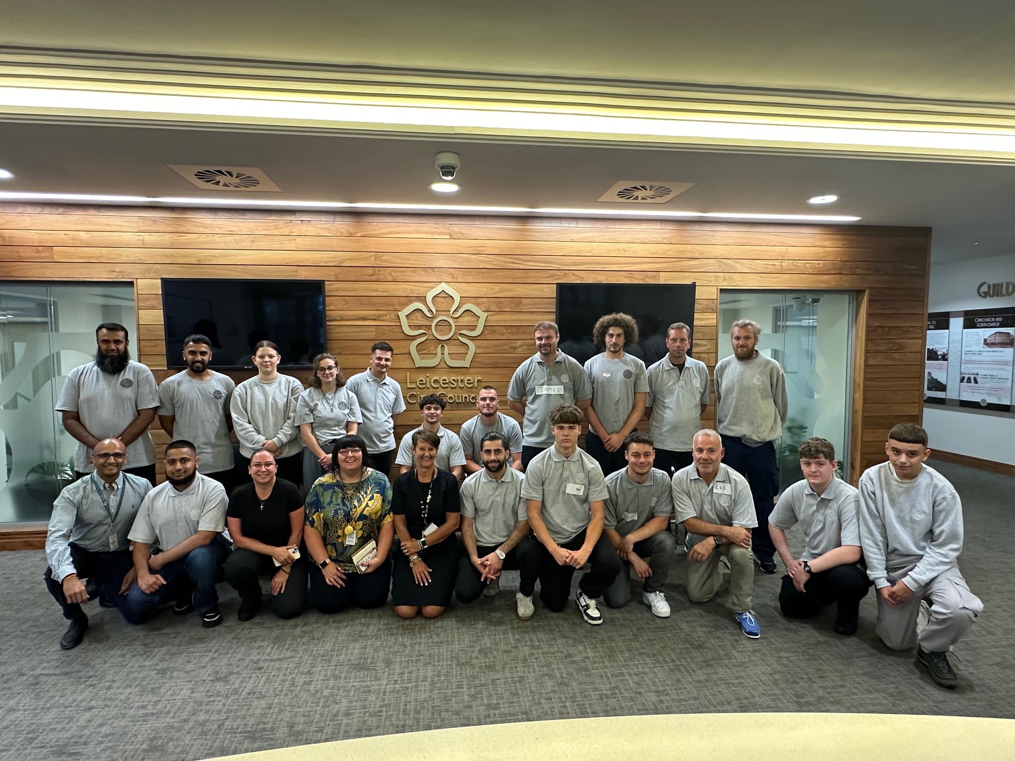 The new group of 2024 housing apprentices at Leicester City Council
