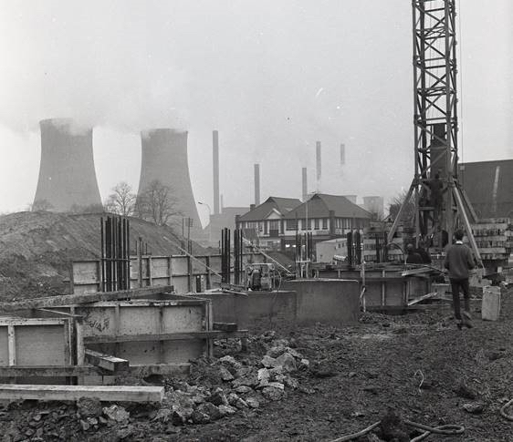 Southfields College under construction, 1969