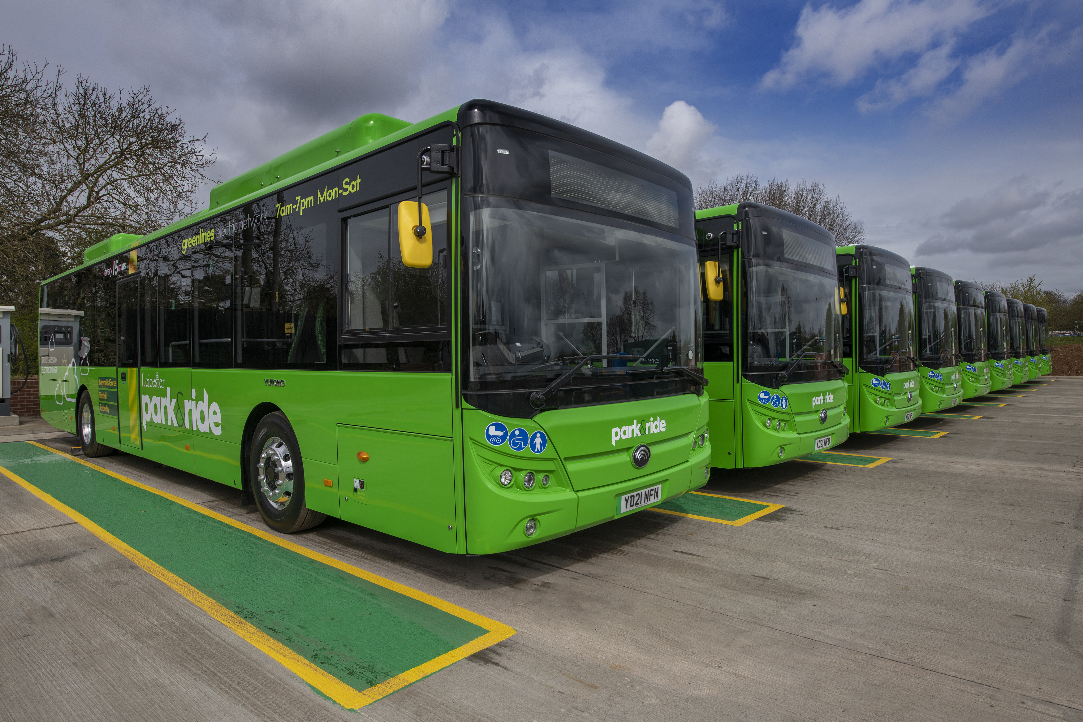 Leicester's Park and Ride electric bus fleet