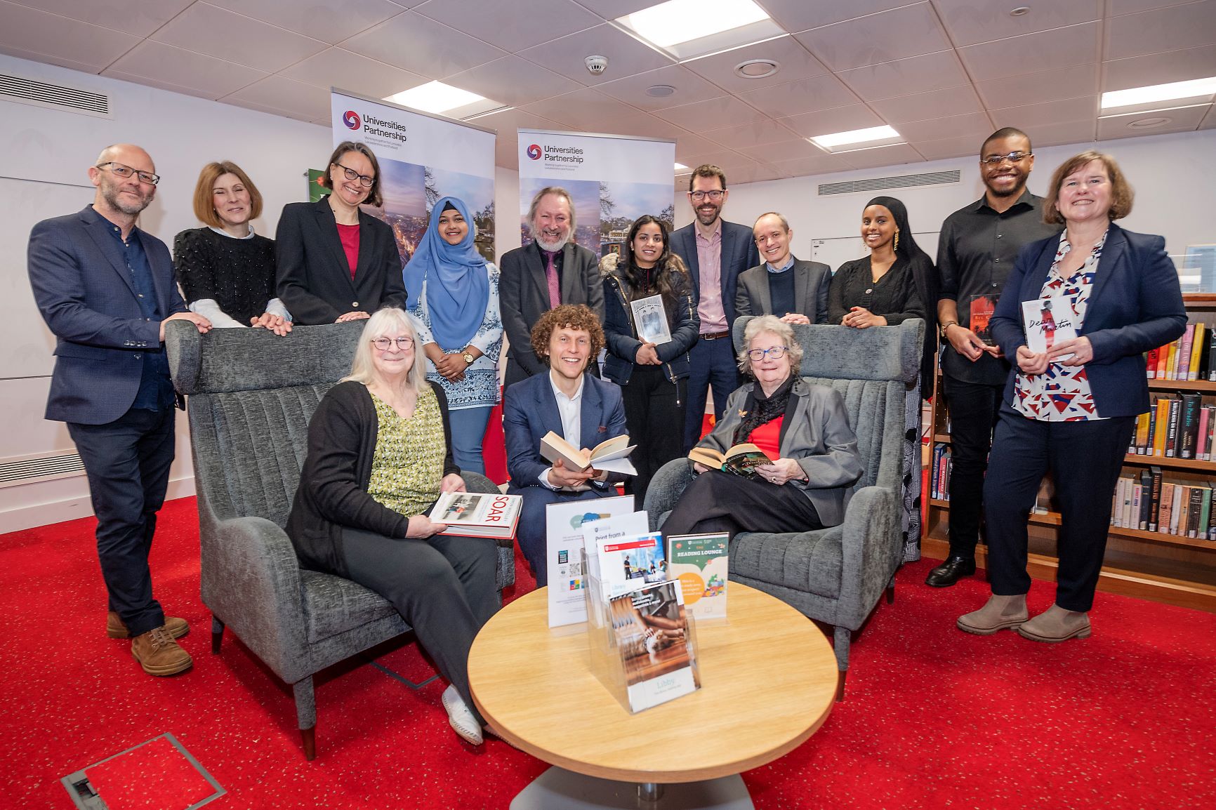 A picture of the libraries partnership at launch in February 2025