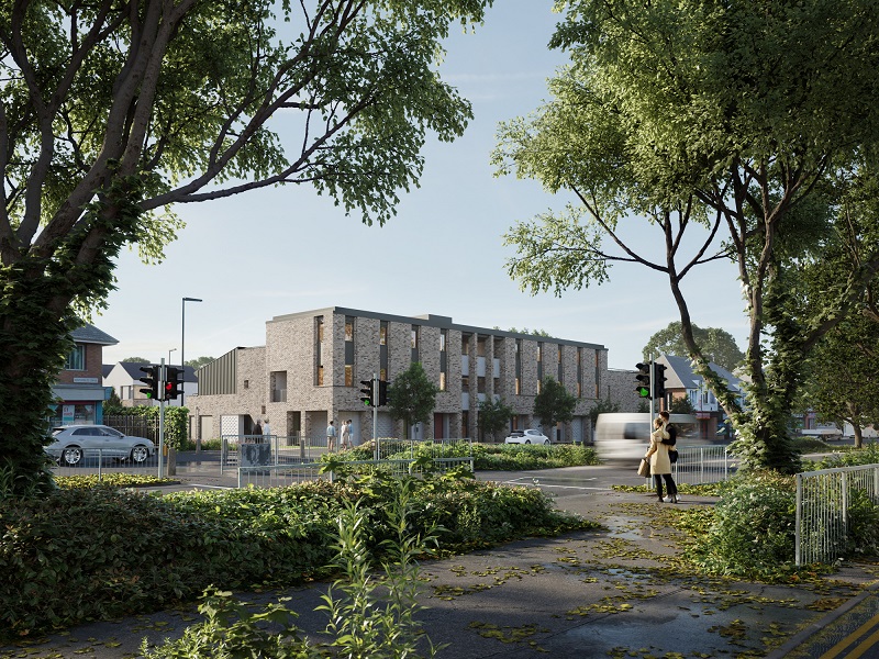 Artist's impression of new housing development at Southfields and Newry