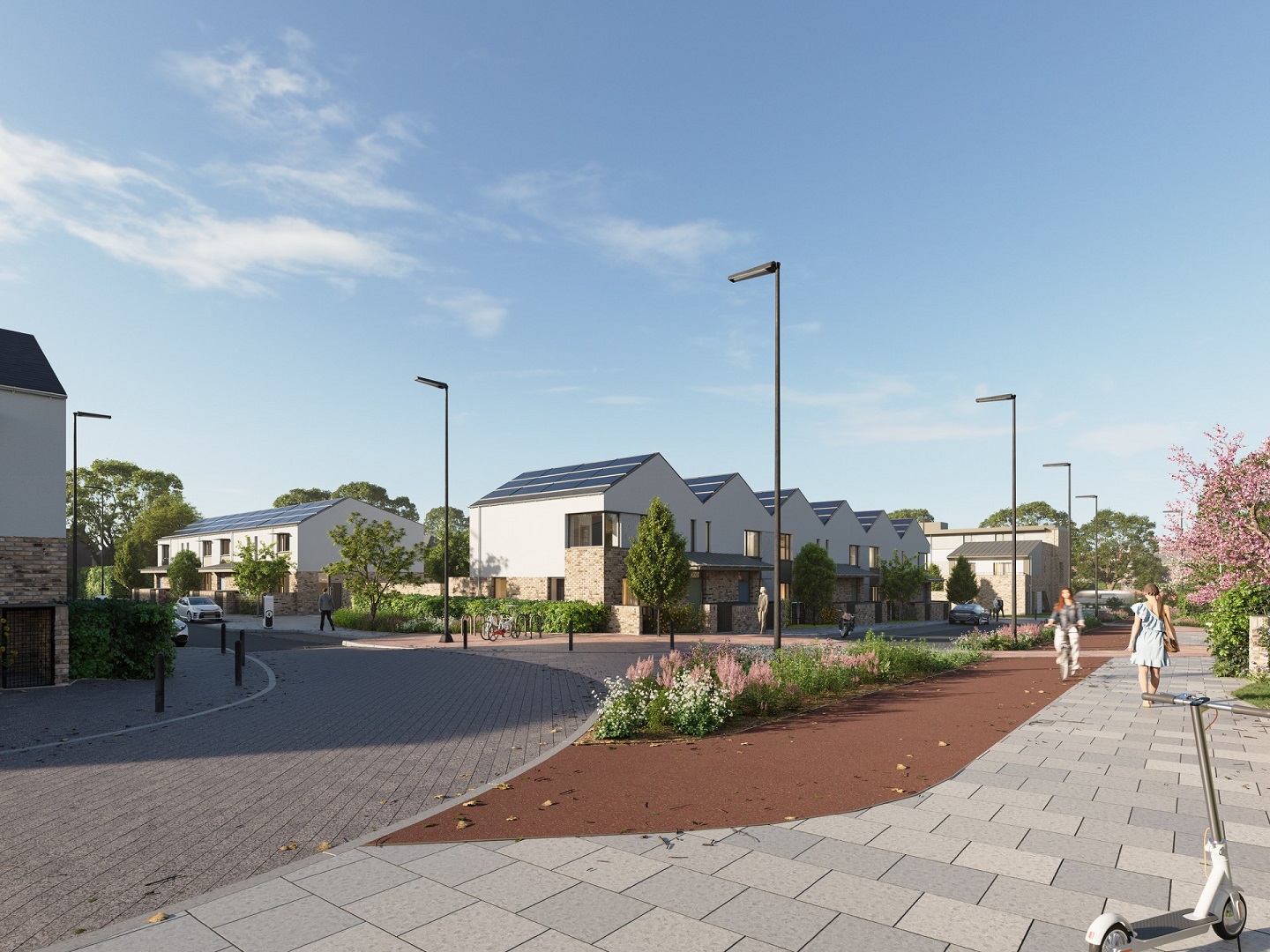 Artist's impression of the new housing development at Southfields and Newry site