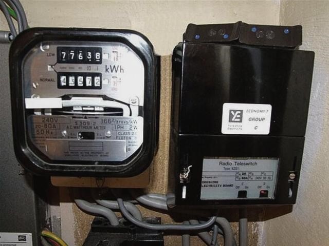 Example of an radio teleswitch  meter