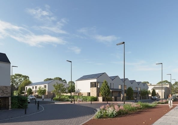 Artist's impression of the new housing development at Southfields and Newry site