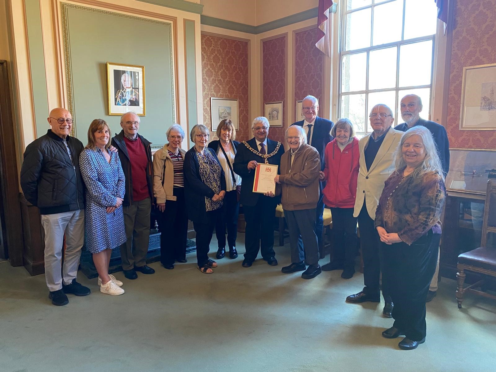 The Friends of Welford Rd Cemetery with the Lord Mayor of Leicester