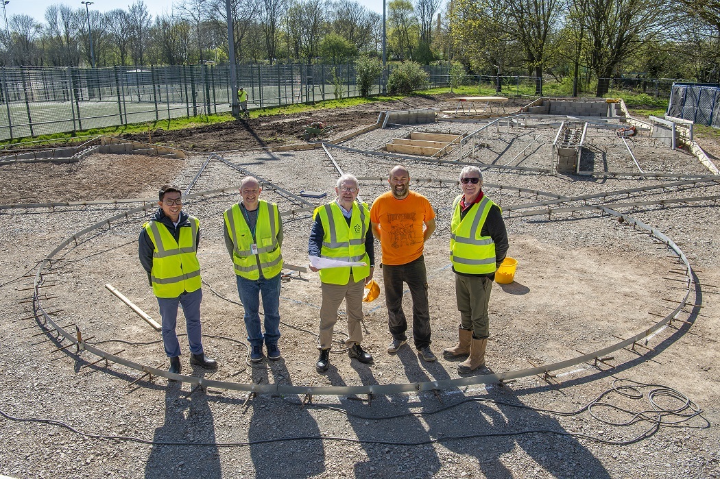 Skate park under construction