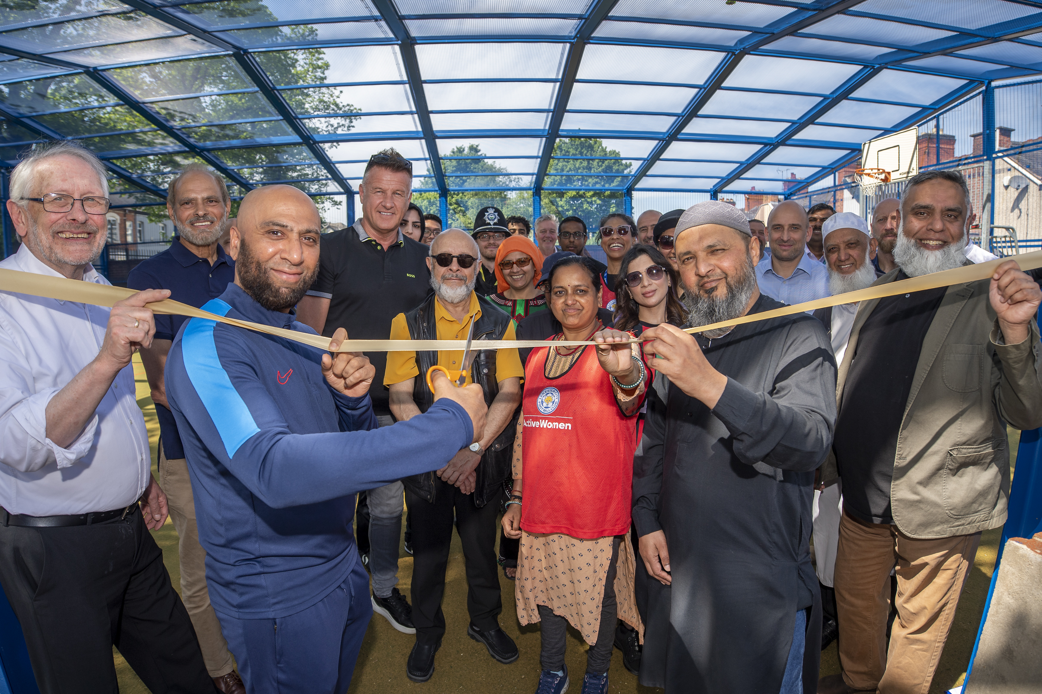 Kids playing football