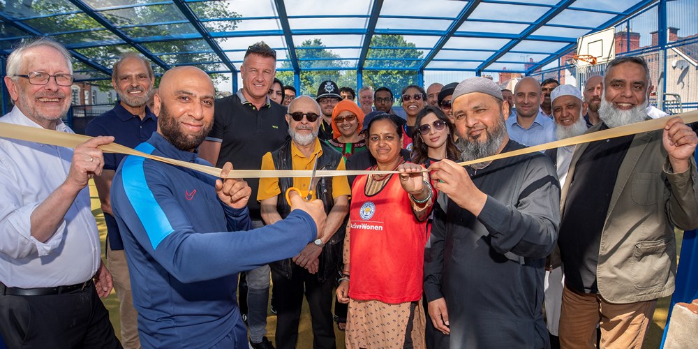 Kids playing football