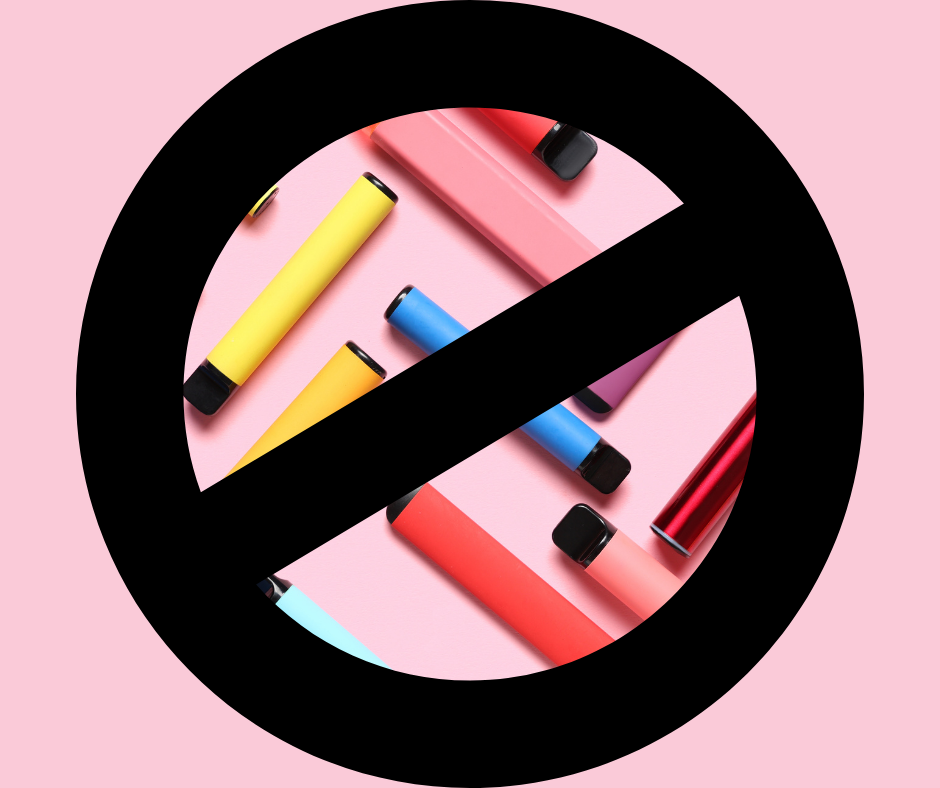 A picture of single-use disposable vapes