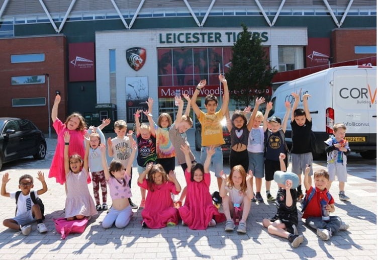 Children at a HAF programme at the Leicester Tigers