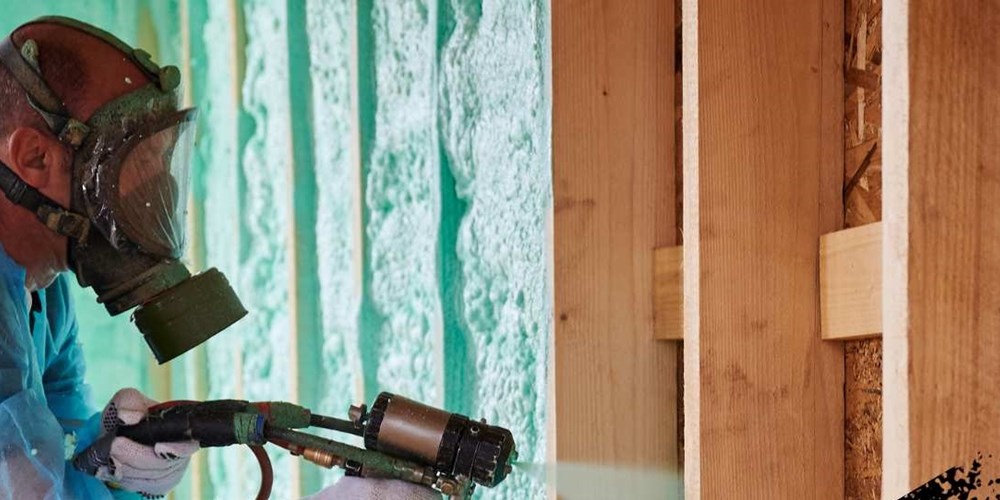 A generic image of spray foam loft insulation