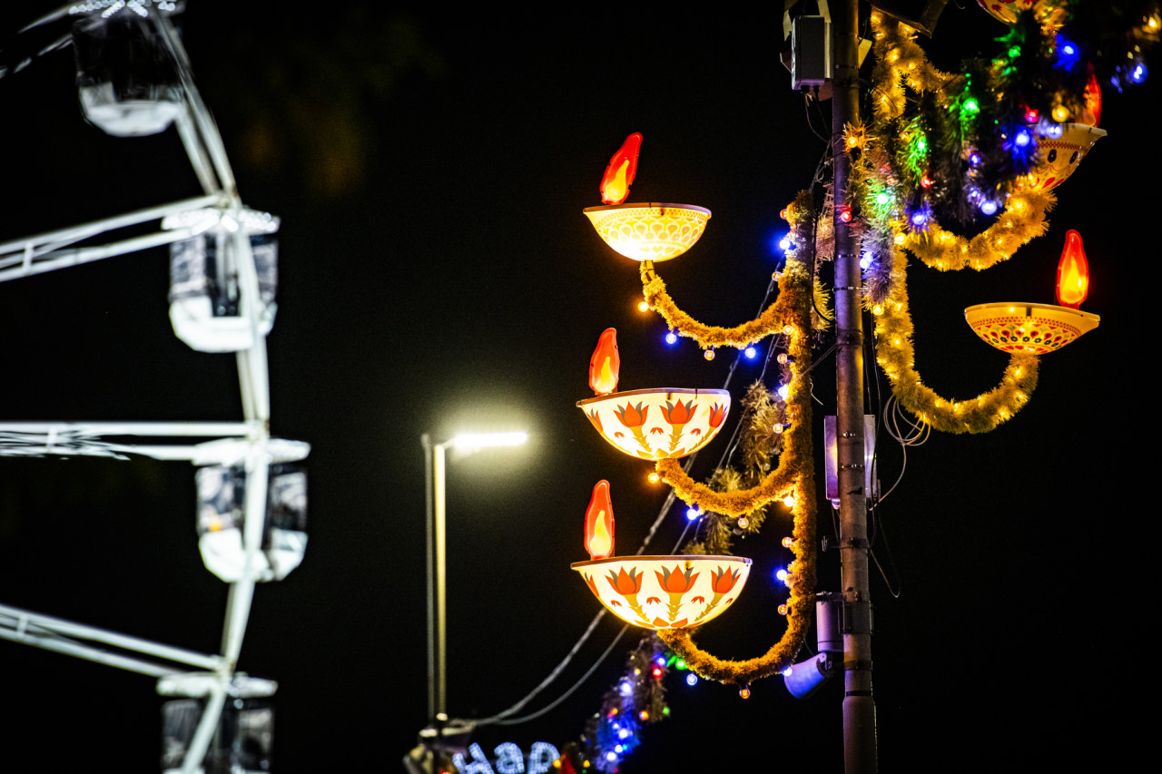 Diwali lights on Belgrave Road