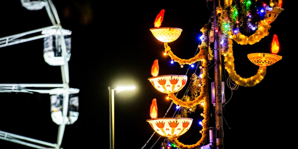 Diwali lights on Belgrave Road