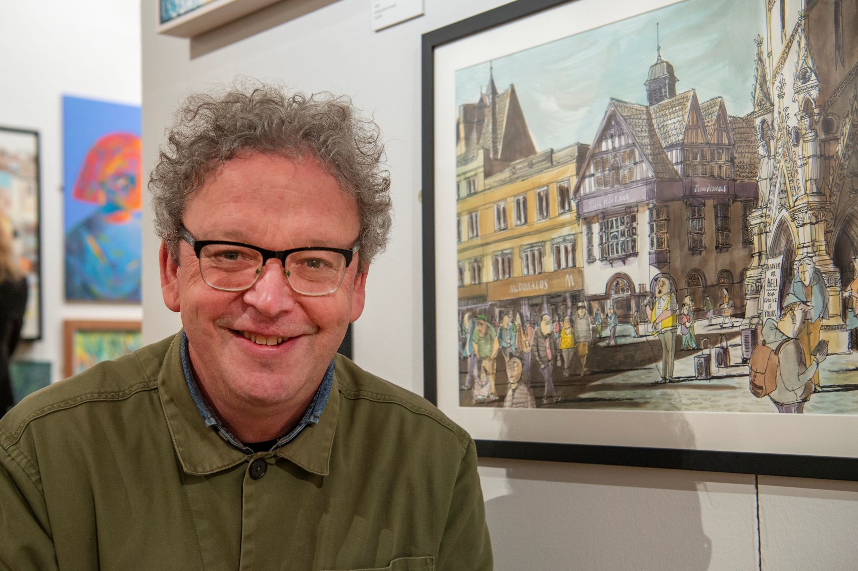 Simon Farrow with his winning drawing