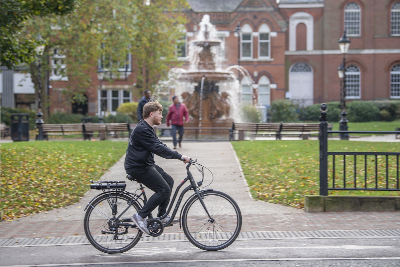 E-bike rider in Leicester