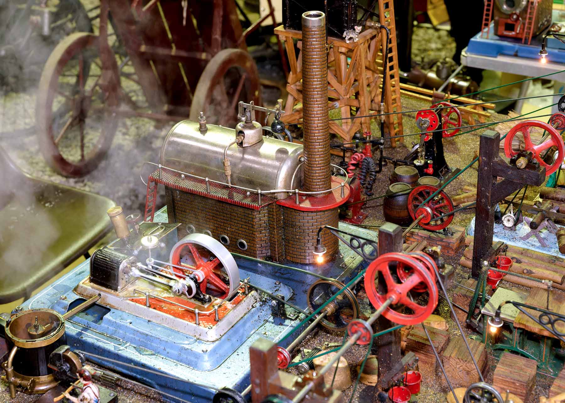 Steam-powered toys on display at Abbey Pumping Station