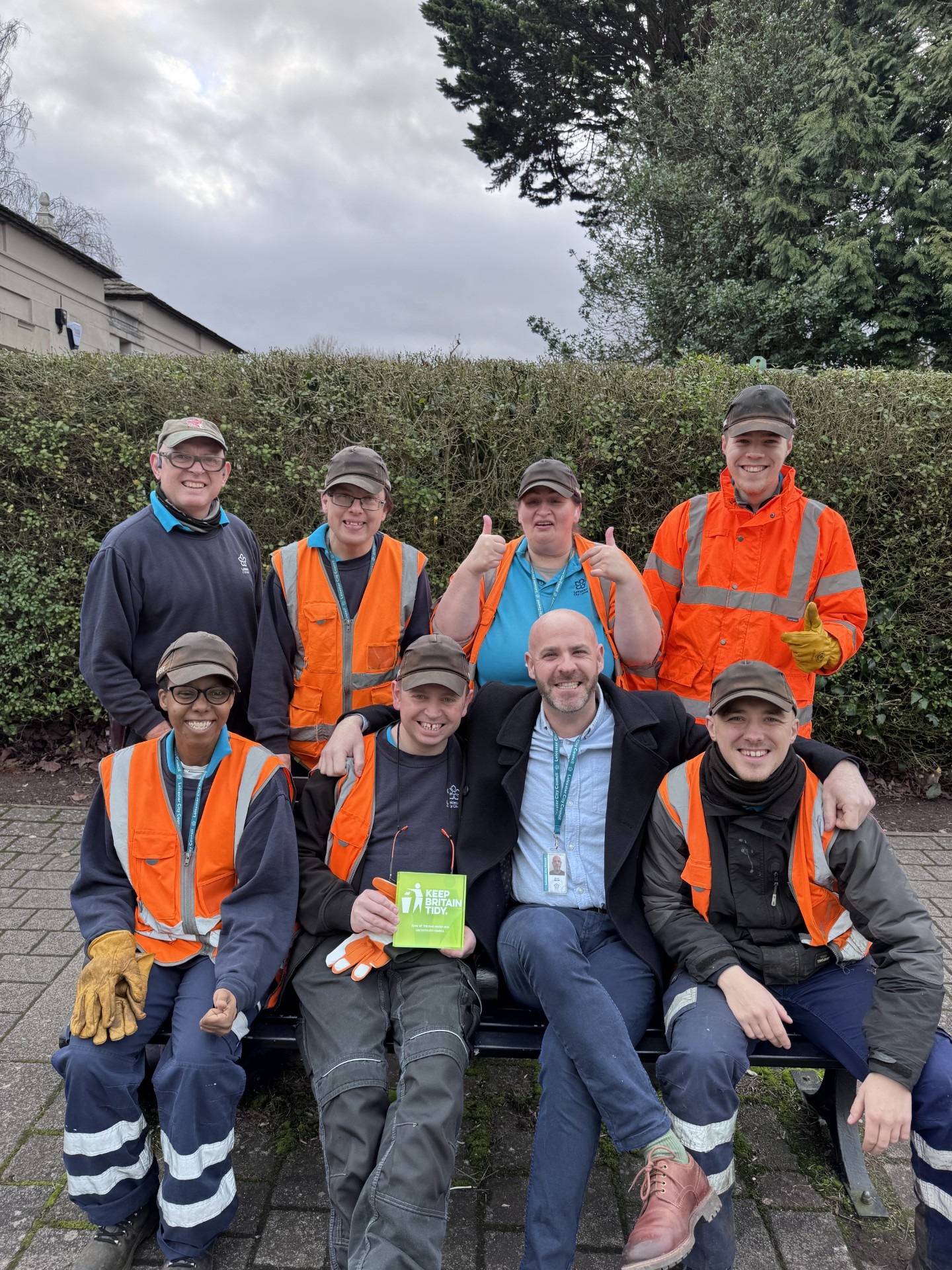 The city council's parks amenities team with their Keep Britain Tidy Team of the Year award